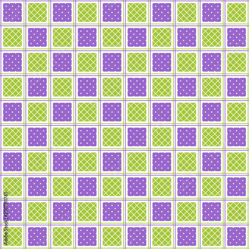 Purple & green patchwork