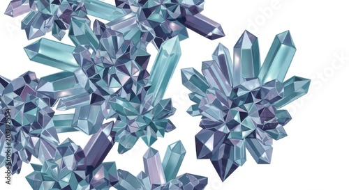 Vibrant blue and purple crystal clusters with sharp edges and natural formations