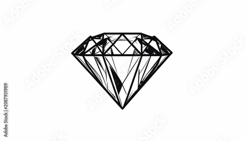 Photos Large Diamond Gemstone Closeup View.