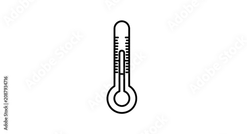 Canvastavla Thermometer Measurement Icon for Temperature and Weather