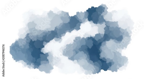 Abstract watercolor splatter texture with shades of blue and white