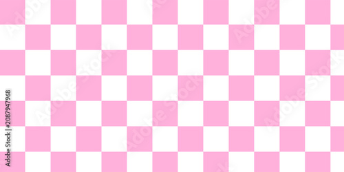Vector checkered seamless pattern. Pink and beige harlequin background. Oktoberfest festival ornament. Simple chequered texture with rhombuses, diamonds, check grid. Cute funky repeating geo design