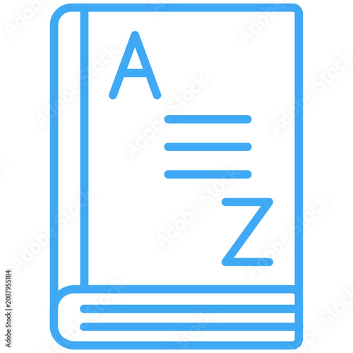 Foto Dictionary line icon style