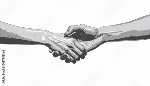 Foto Two hands shaking in a handshake.