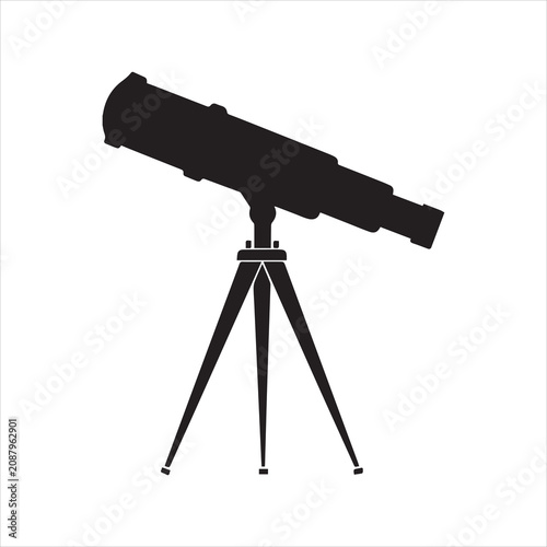 Fotografie telescope isolated silhouette.