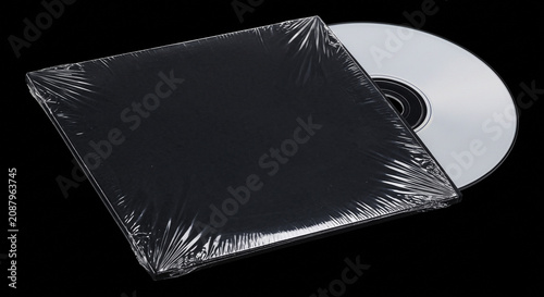 Shrink Wrapped Black CD Sleeve with Silver Disc