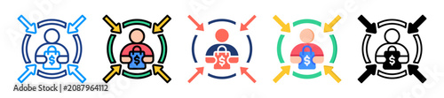 Fotografie Customer Focus Icon Sheet Multiple Style Collection