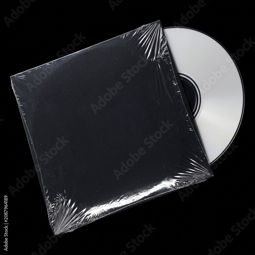 Shrink Wrapped Black CD Sleeve with Silver Disc
