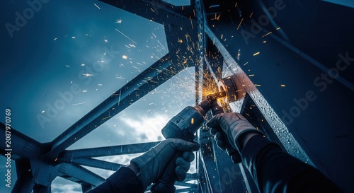 Skilled Hands Forge Steel In Dramatic Industrial Scene