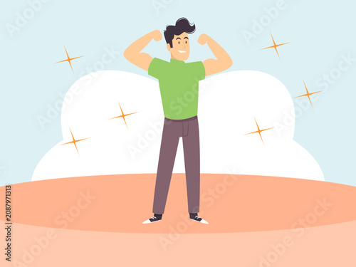 Bild auf Leinwand Potent Concept Illustration Illustration Vector Style