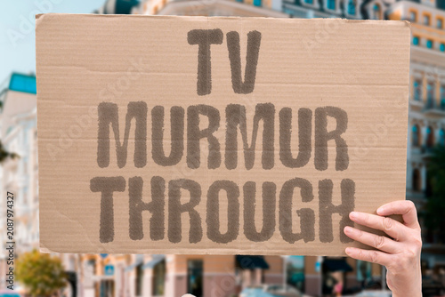 Quadro em tela "TV murmur through" The neighbor's show becomes part of your night