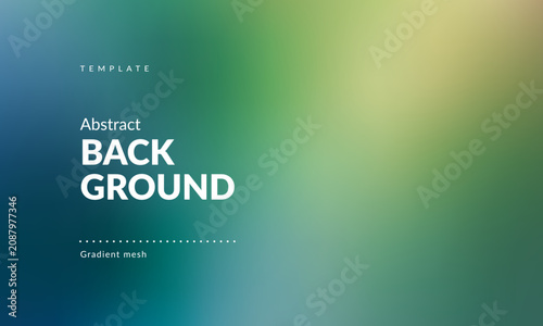 Minimalist Abstract Blurred Calm Gradient Background. Faded Smooth Blue to Green Color. Backdrop for Branding, Web, Covers, Ad Banners, Presentations, Posters, Digital Design or Graphics. Vector image
