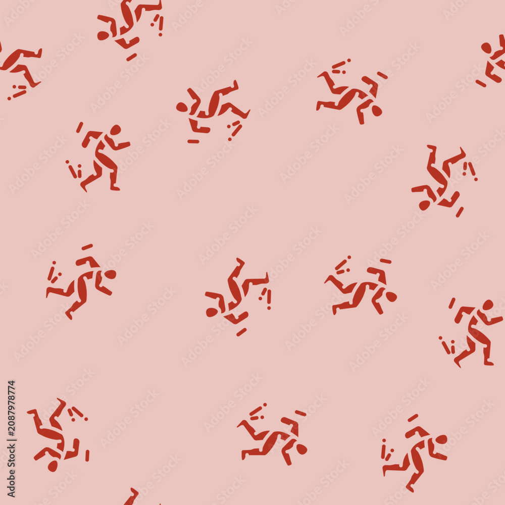 Foto compression injuries glyph vector seamless pattern