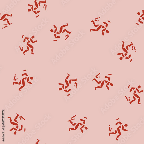 Foto compression injuries glyph vector seamless pattern