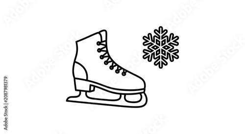 Ice Skating Winter Sports Fun Activity.