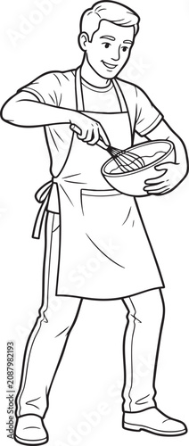 Full_body_male_cooking_gesture,_202606010101 (1) - Isolated white background Adobe Illustrator Artwork