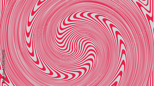 Принти на полотні Vibrant pink and white swirling optical illusion pattern background with mesmeri