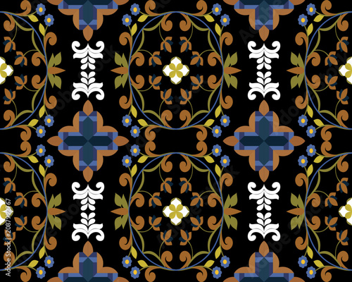 This type of seamless pattern is widely used for clothing (like sarongs or shirts), wallpapers, wrapping paper, and cultural textile designs.