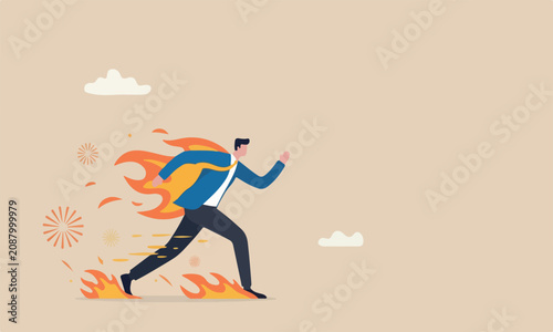 Obraz na plátně Advantage fast business win competition, motivation, agility or innovation for s