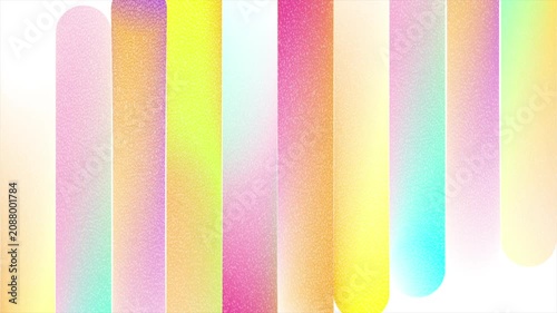 Abstract colorful pastel gradient background with vertical stripes and grain texture. Ribbed fractal glass motion design. Seamless loop. Video animation Ultra HD 4K 3840x2160