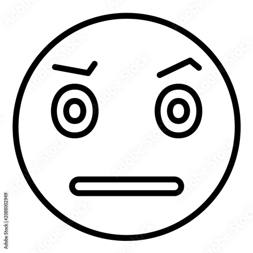 Bild auf Leinwand Face with Raised Eyebrow Icon