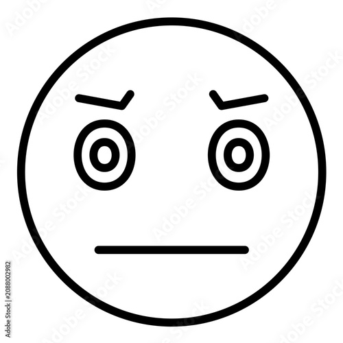 Bild auf Leinwand Expressionless Face Icon
