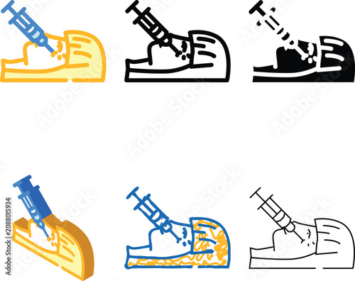 Fotografie minimal blanching procedure color icon vector
