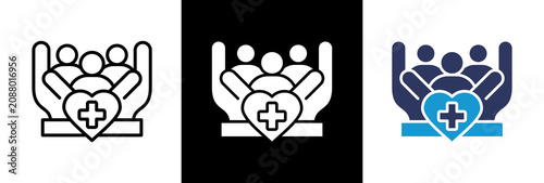 Public Health triple icon