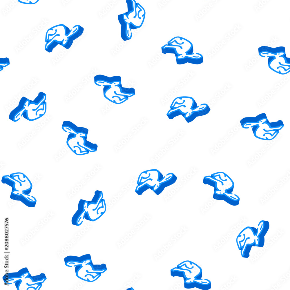 Fototapeta premium hare animal isometric seamless pattern. hare animal sign illustration