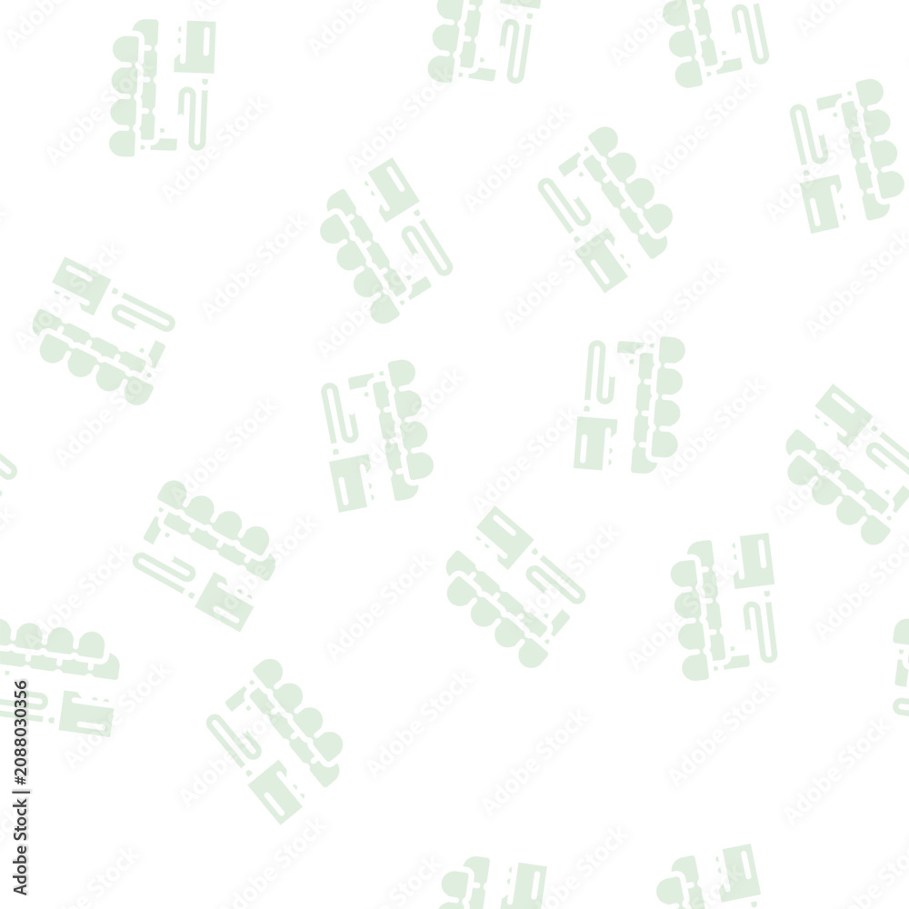 Fototapeta premium apparatus for pneumatic massage glyph vector seamless pattern. apparatus for pneumatic massage signthin illustration