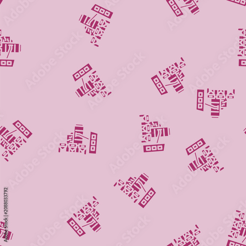 Foto factory cement production glyph vector seamless pattern