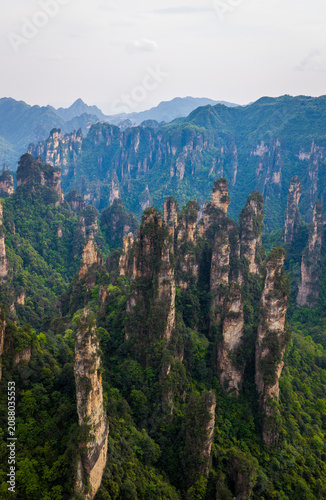 Aerial View of Zhangjiajie National Forest Park, Hunan Province, China