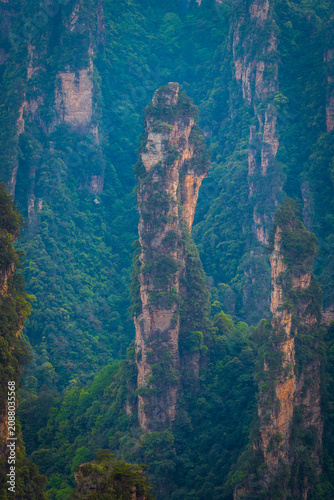 Aerial View of Zhangjiajie National Forest Park, Hunan Province, China