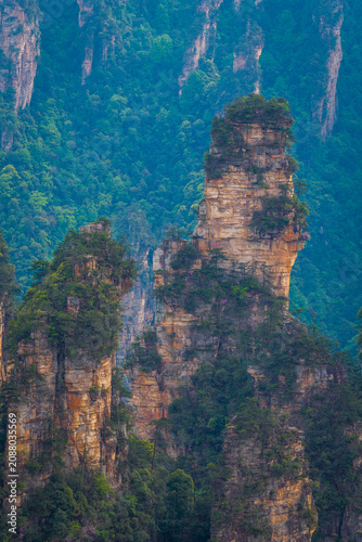 Aerial View of Zhangjiajie National Forest Park, Hunan Province, China