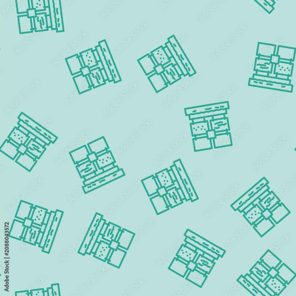 Fototapeta premium marine corrosion testing line seamless pattern marine corrosion testing thin line illustration