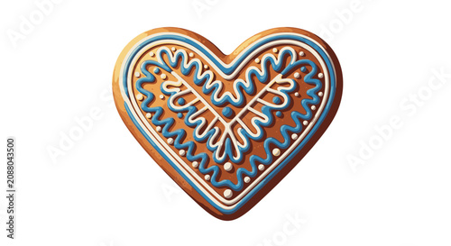 Vászonkép Colorful heart shaped decorative symbol 3.