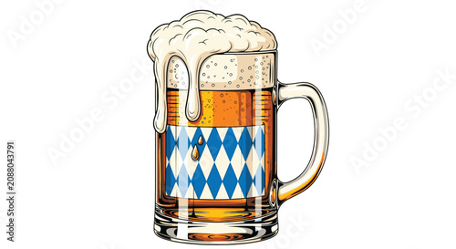 Obraz na płótnie A full beer mug with foam 1.