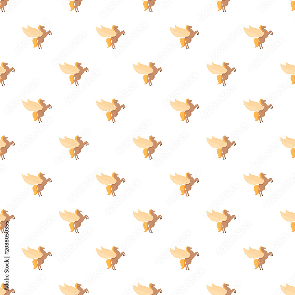 Obraz premium Flying pegasus horses creating a magical repeating fantasy pattern
