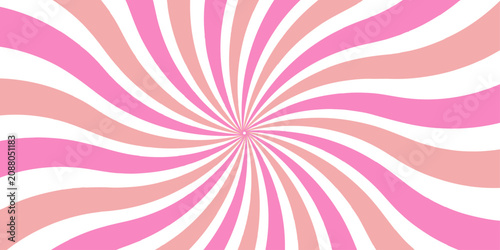 Tableau sur toile Vintage  Swirl Sun Rays Vector Illustration