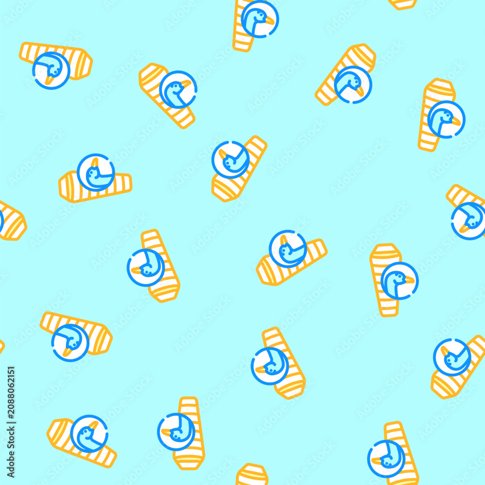 Fototapeta premium down sleeping bag goose vector seamless pattern down sleeping bag goose sign illustration