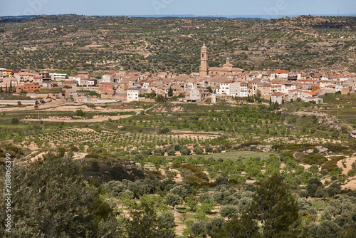 Picturesque village of Valdeagorfa. Sierra de Arcos. Teruel, Bajo Aragon. Spain