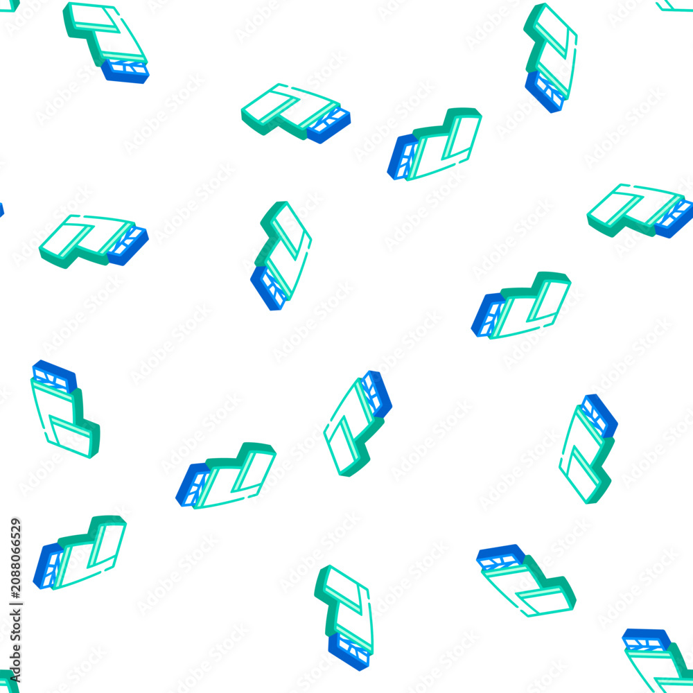 Fototapeta premium thermos tool isometric seamless pattern. thermos tool sign illustration