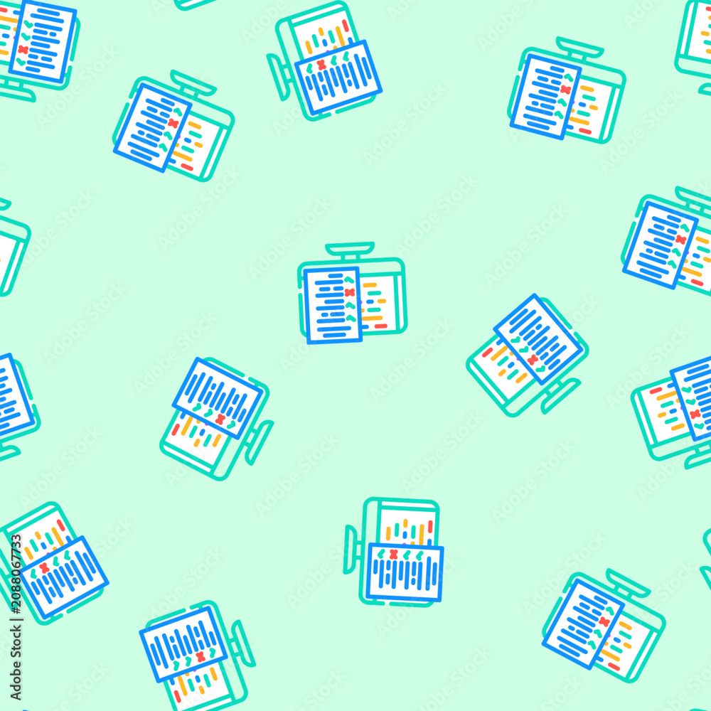 Fototapeta premium software testing vector seamless pattern software testing sign illustration