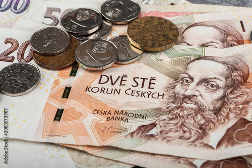 Czech koruna, the monetary unit of the Czech Republic introduced in 1993