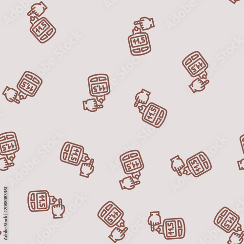 Fotografía diabetes man disease line seamless pattern diabetes man disease thin line illust