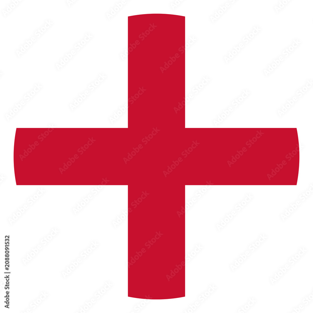 Fototapeta premium England Flag Button, Round, Circle Icon for Soccer PNG