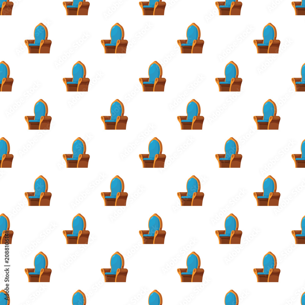 Obraz premium Royal armchairs with blue upholstery and gold accents forming a repeating pattern