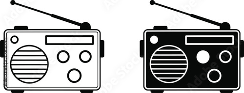 Fotografie Portable radio communication device vector illustration
