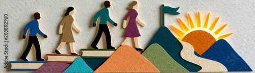 Management and coaching in business development are enhanced by e learning as diverse individuals progress together toward success and growth in vibrant landscape