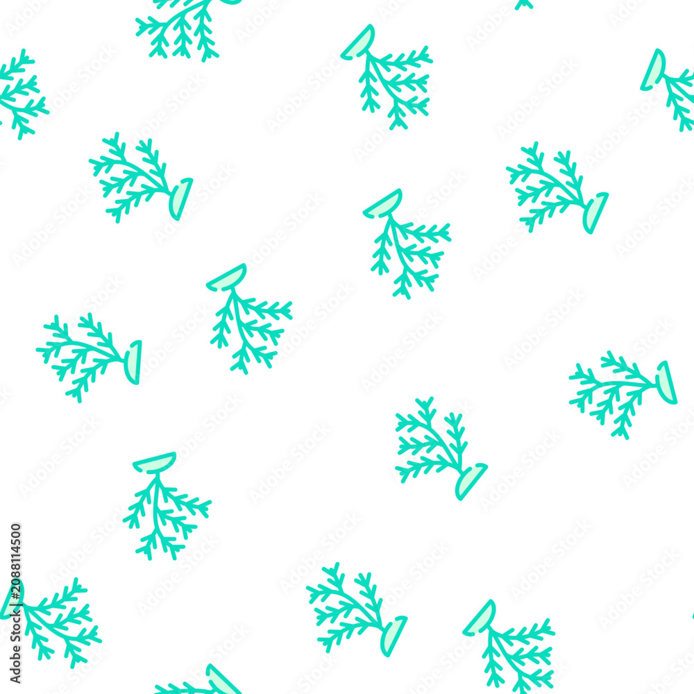 Fototapeta premium aquatic coral vector seamless pattern aquatic coral sign illustration